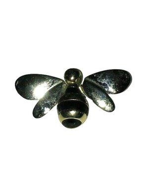 Laura Conrad Silver Gold Black Enamel Bumblebee Bee Signed Designer Pin Brooch